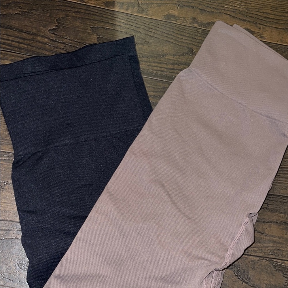 Black and Taupe Ribbed Women's Bootcut Pant OQQ